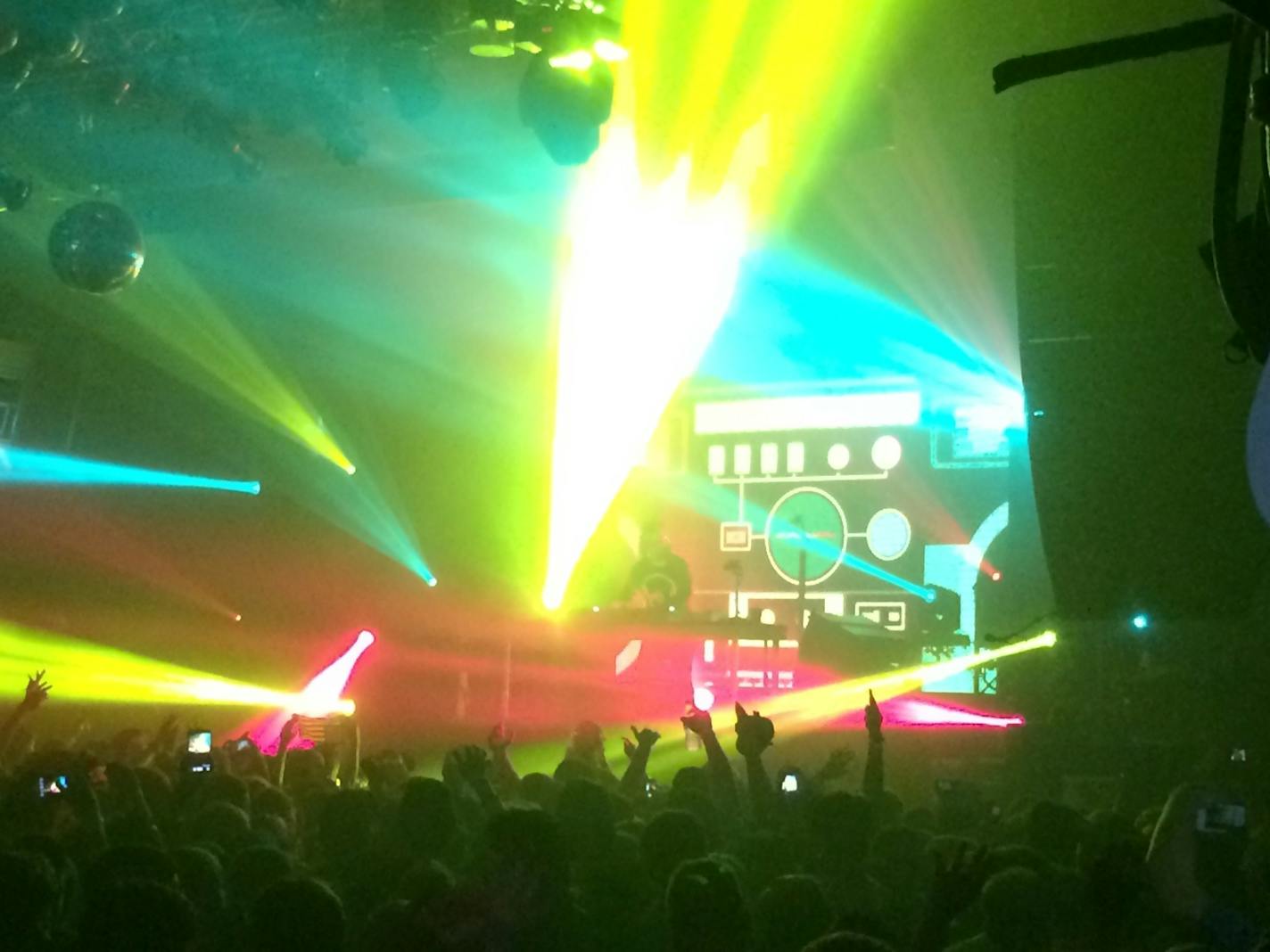 A scene from Skrillex's supposedly low-frills fall club tour, which kicked off Sunday at First Avenue.