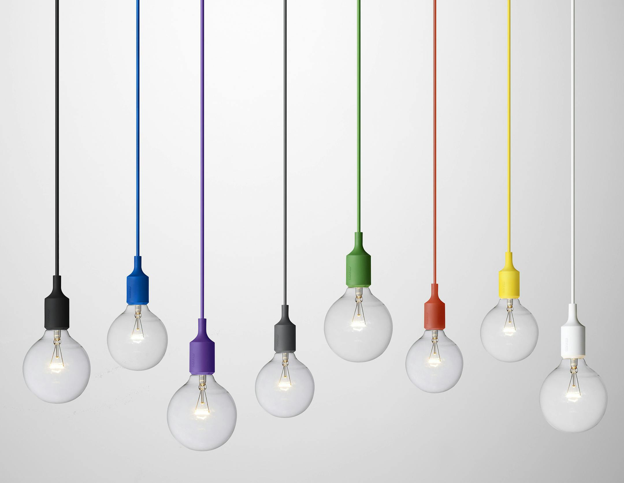 Danish collective¬†Muuto has brought its ‚Äúnew Nordic‚Äù design sensibility -- and a pop of color -- to the bare-bulb trend. Illustrates BULBS (category l), by Kristin Hohenadel (c) 2013, Slate. Moved Wednesday, Sept. 11, 2013. (MUST CREDIT: Muuto.)