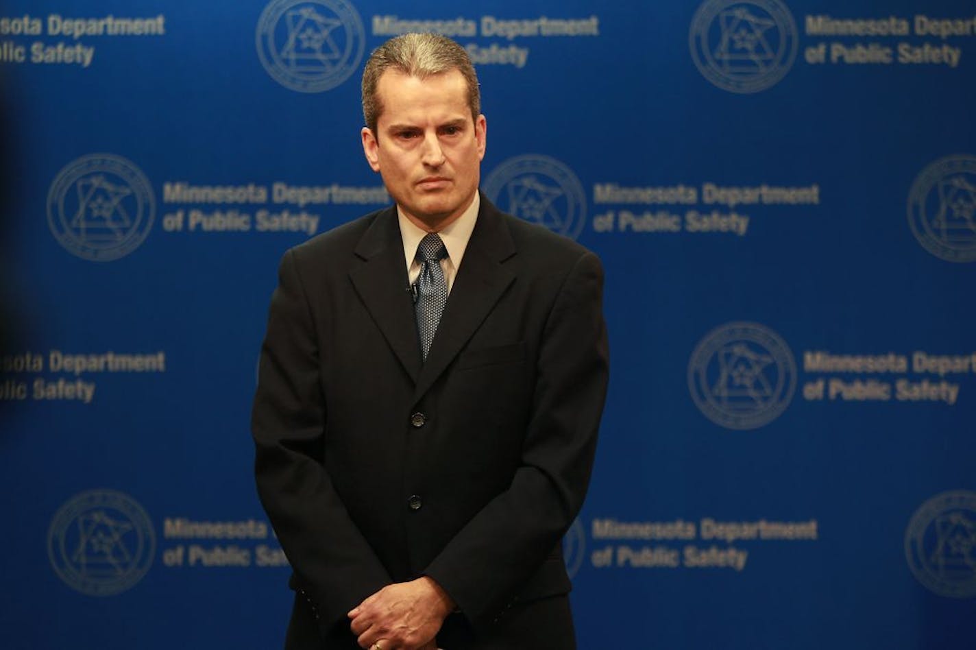 Bruce Gordon, Director of Communications for the Minnesota Department of Public Safety, fielded questions by the media regarding an incident where an officer allegedly gave drugs to members of Occupy Minnesota, at their headquarters in St Paul, MN, Wednesday, May 9, 2012. (ELIZABETH FLORES/STAR TRIBUNE) ELIZABETH FLORES � eflores@startribune.com