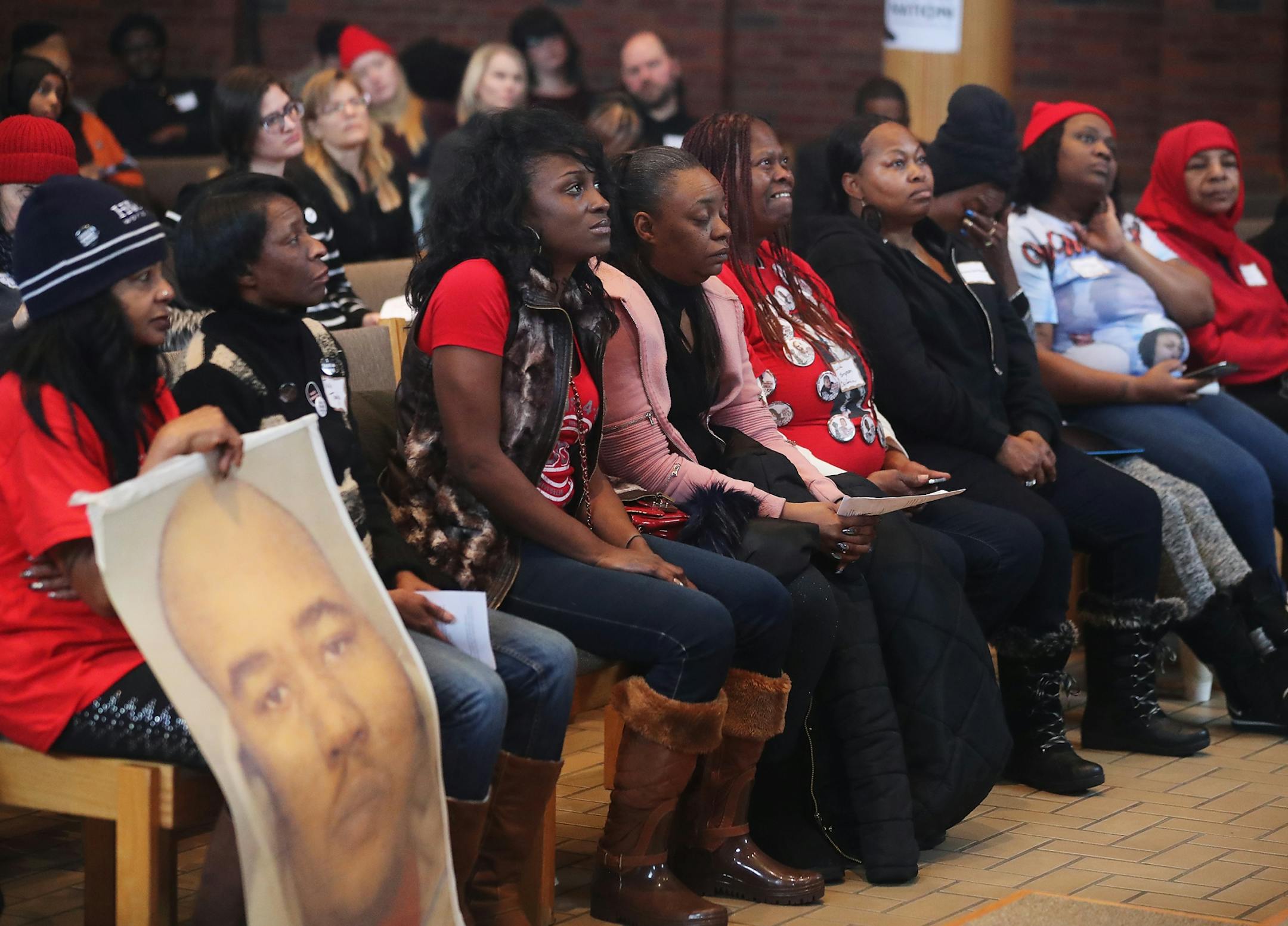 Here, mothers who had lost children to police shootings sat in the front row as the Take A Knee Nation conference opened up at Foss Center at Augsburg University Saturday, Feb. 3, 2018, in Minneapolis, MN.