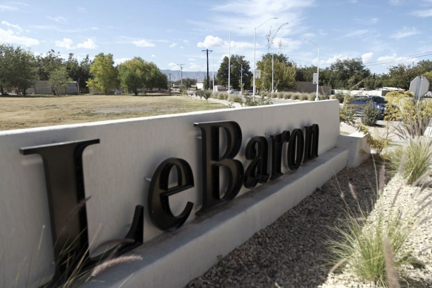 A sign announces the entry to Colonia LeBaron, one of many locations where the extended LeBaron family lives in the Galeana municipality of Chihuahua state, Mexico, Tuesday, Nov. 5, 2019. Drug cartel gunmen ambushed on Monday three vehicles along a road near the state border of Chihuahua and Sonora, slaughtering at least six children and three women from the extended LeBaron family, all of them U.S. citizens living in northern Mexico, authorities said Tuesday.