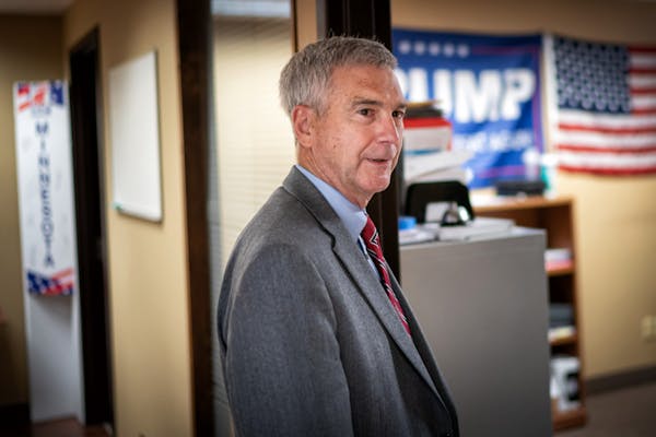 Republican Party Chairman David Hann in the MNGOP office. He just moved in on Monday.