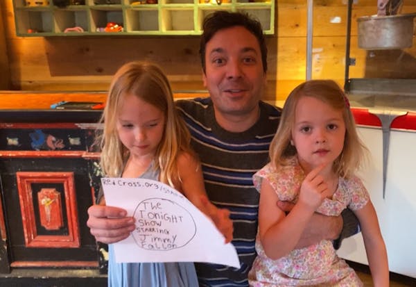 Jimmy Fallon has been getting some help from his daughters during his home broadcasts of "The Tonight Show."