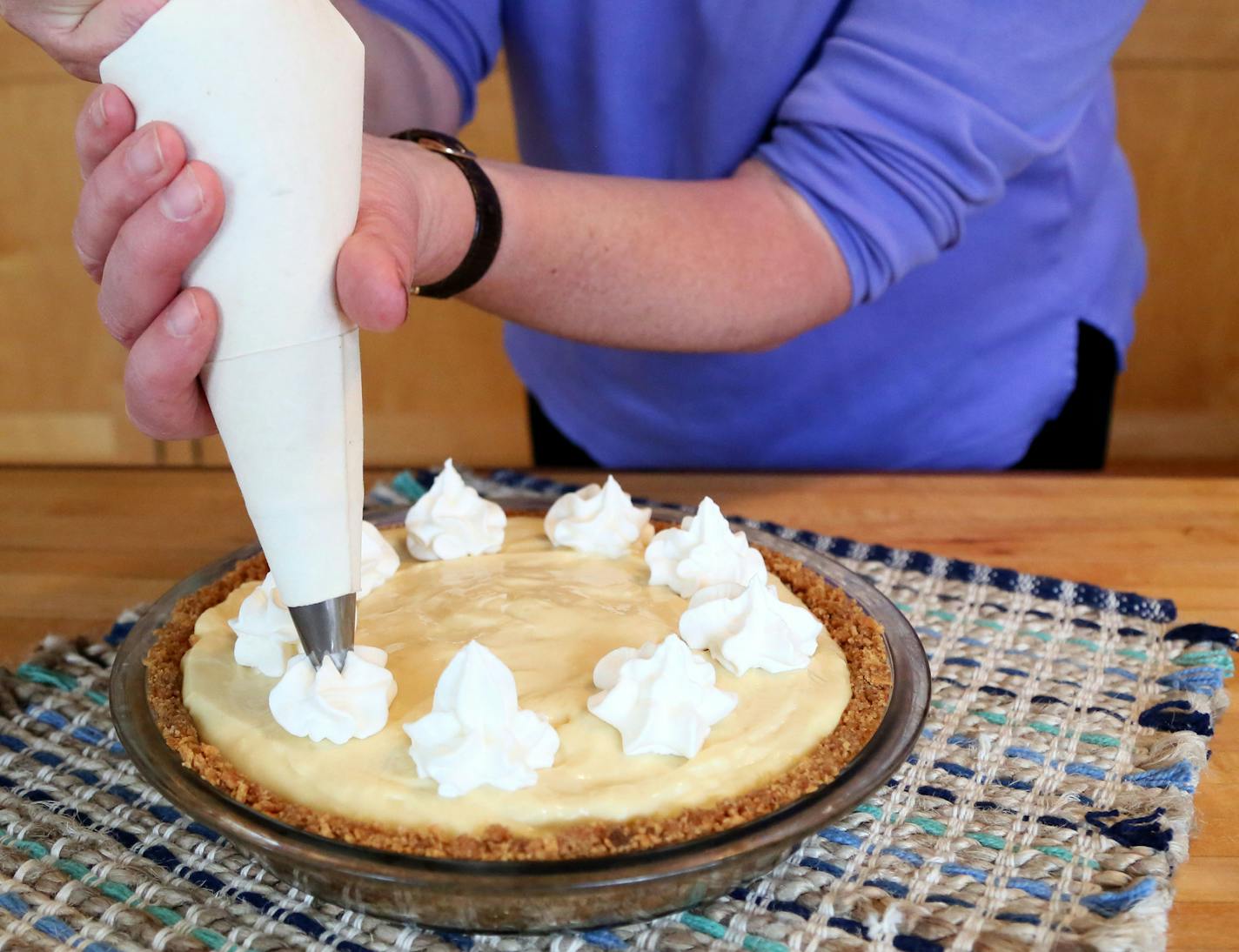 Banana Cream Pie, step by step process for making crust and custard Friday, April 10, 2015, in Edina, MN.](DAVID JOLES/STARTRIBINE)djoles@startribune.com Banana Cream Pie, step by step process for making crust and custard.