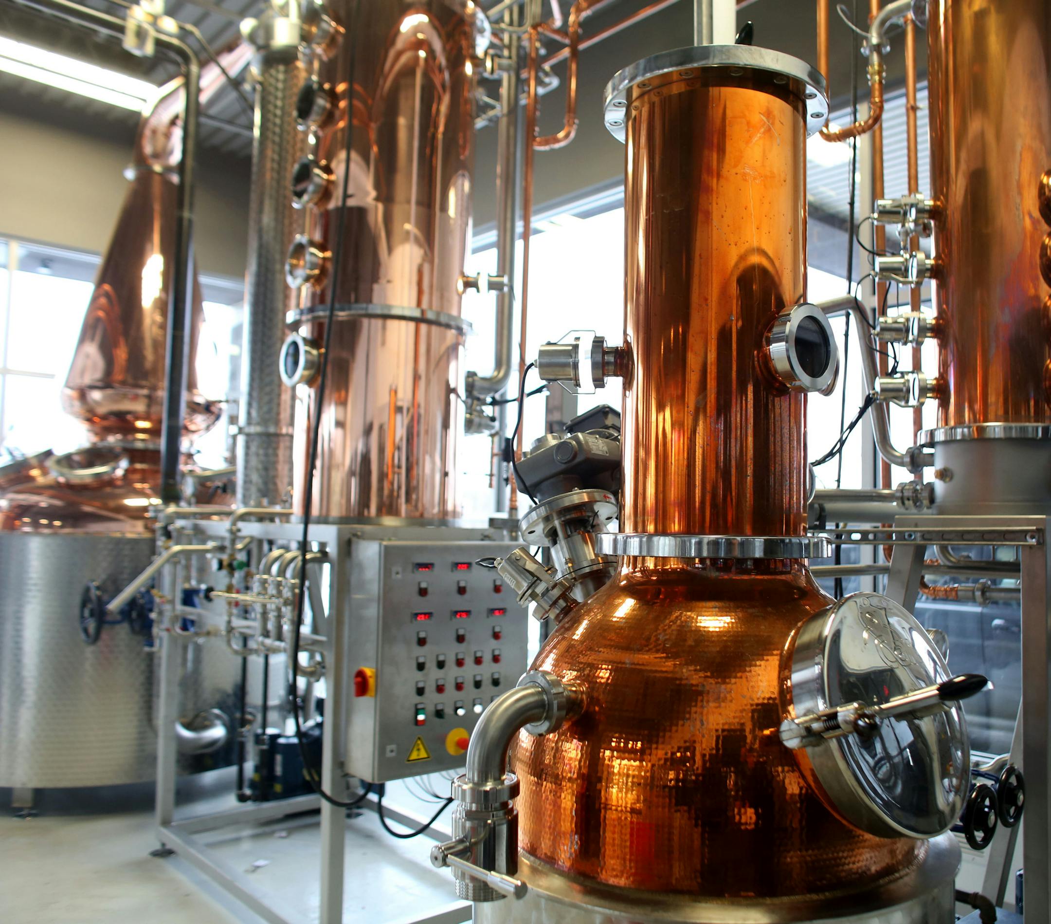 J. Carver distillery area where they make gin and vodka. ] (KYNDELL HARKNESS/STAR TRIBUNE) kyndell.harkness@startribune.com Visit to J Caver Distillery and Waconia Brewery Company in Waconia , Min., Wednesday, November 12, 2014.