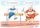 Editorial cartoon: Presidential election hurdles