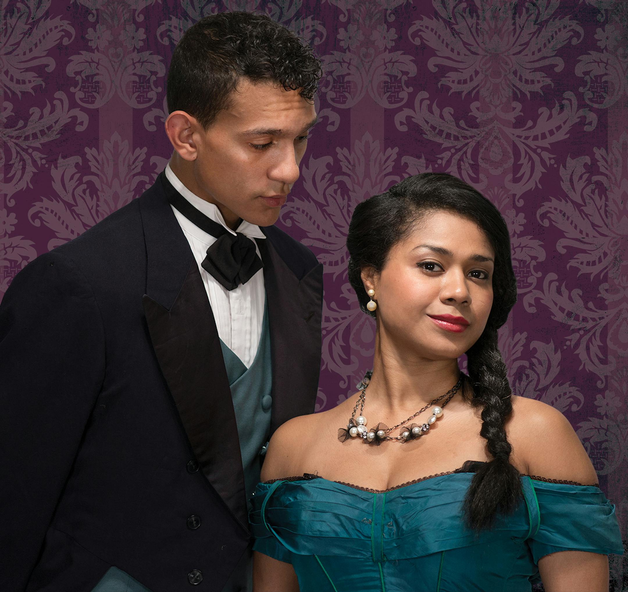 Ryan Colbert as Pip and Hope Cervantes as Estella in "Great Expectations" at Park Square Theatre. credit: Petronella J. Ytsma