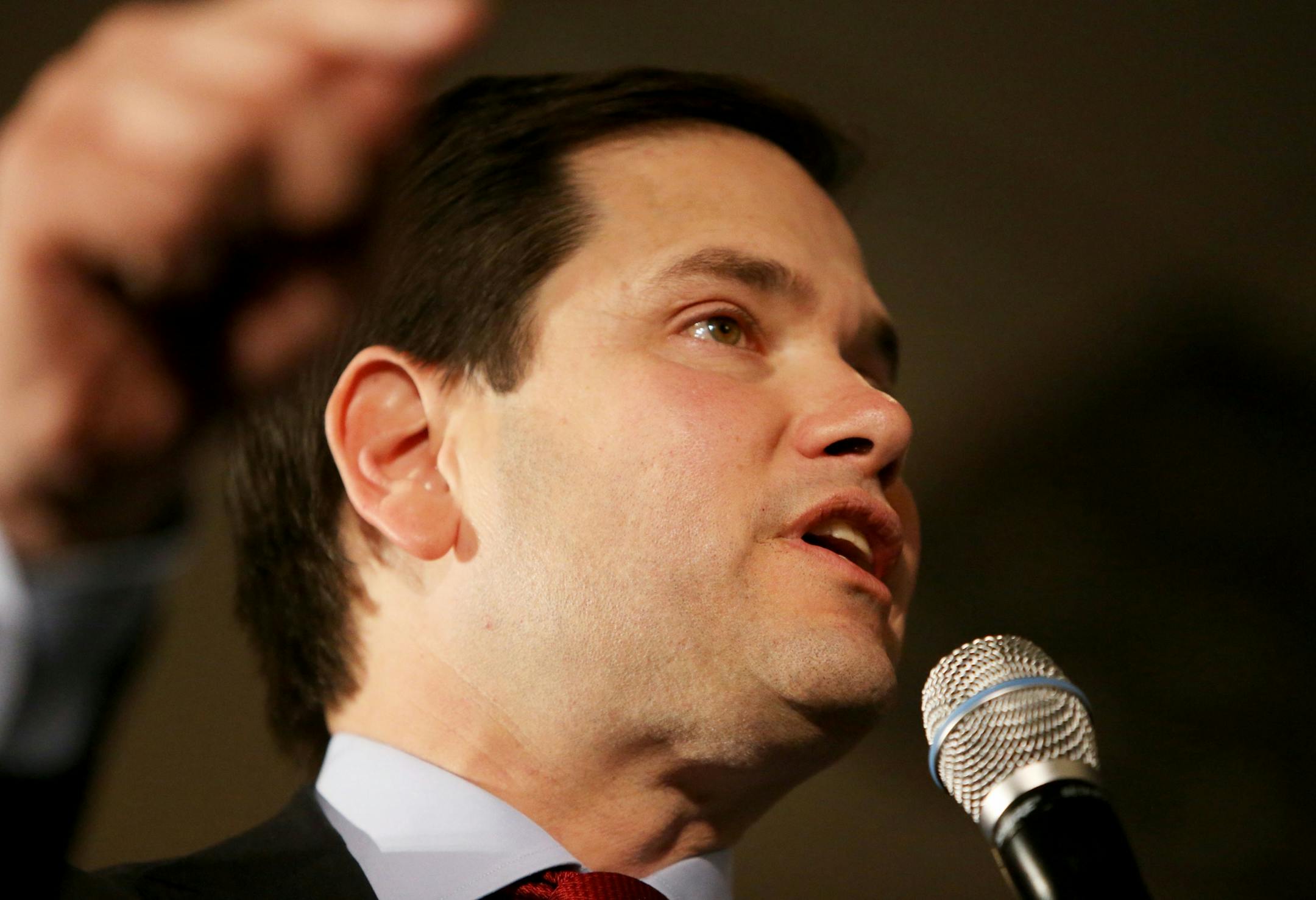 Presidential candidate Senator Marco Rubio, joining forces with Gov. Bobby Jinadal, shared his vision for A New American Century during his campaign visit Tuesday, March 1, 2016, at the Courtyards of Andover Events Center in Andover, MN.