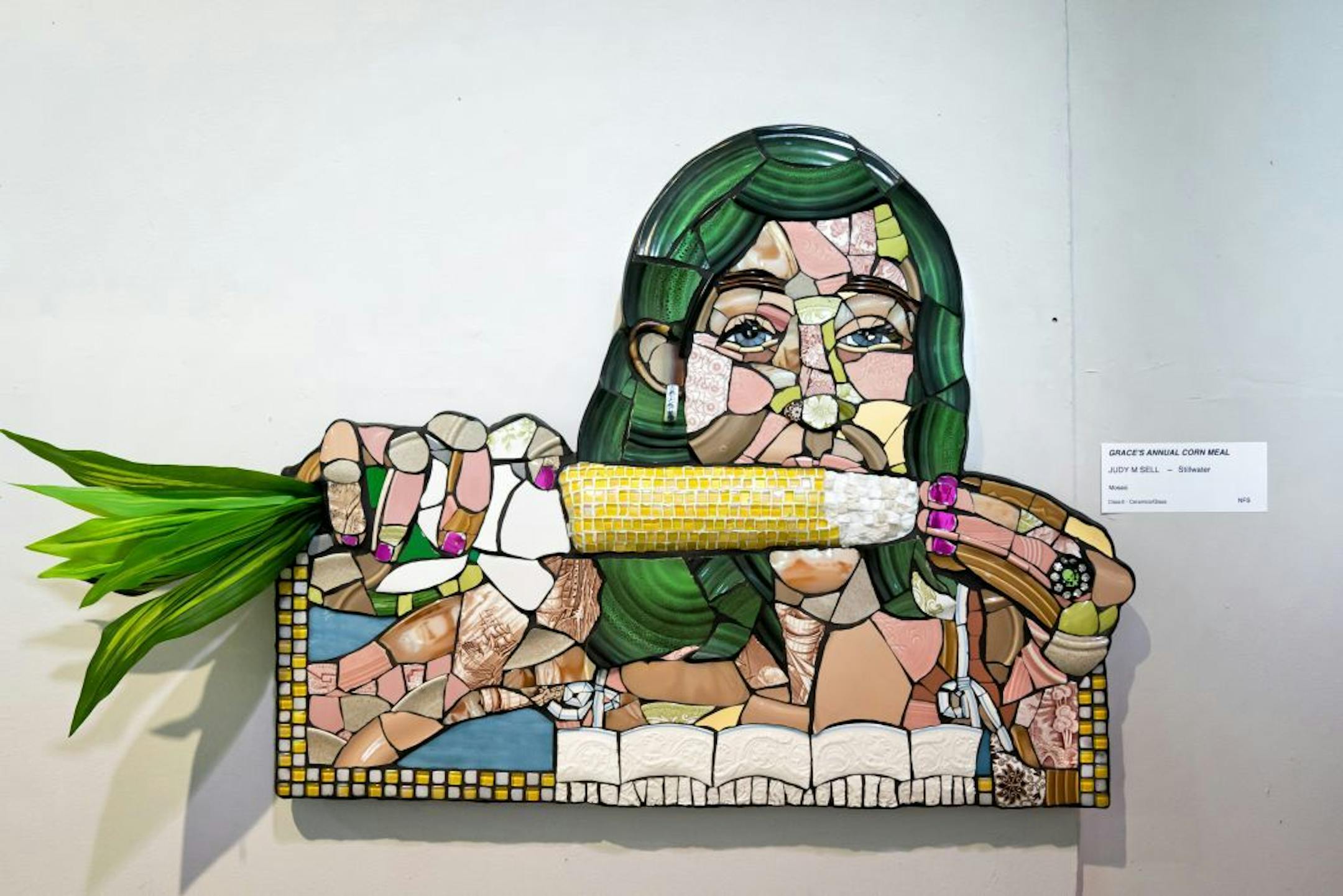 Grace's Annual Corn Meal by Judy M Sell, mosaic.