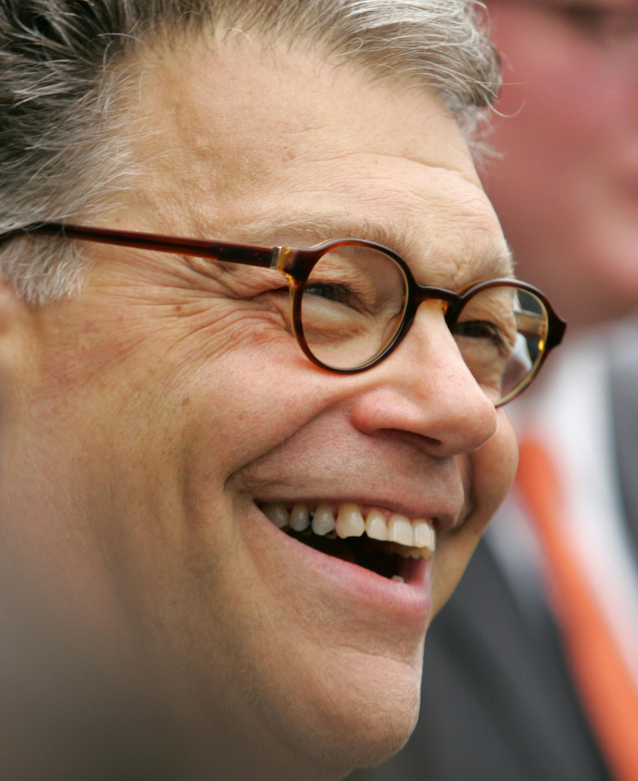 FOR RELEASE MONDAY, JANUARY 20, 2014, AT 12:01 A.M. CST - FILE - In this June 30, 2009 file photo, Sen. Al Franken smiles as he meets the media in Minneapolis. Republicans Mike McFadden and Julianne Ortman are considered his biggest threats to Franken in the November Senate race. (AP Photo/Andy King, File)