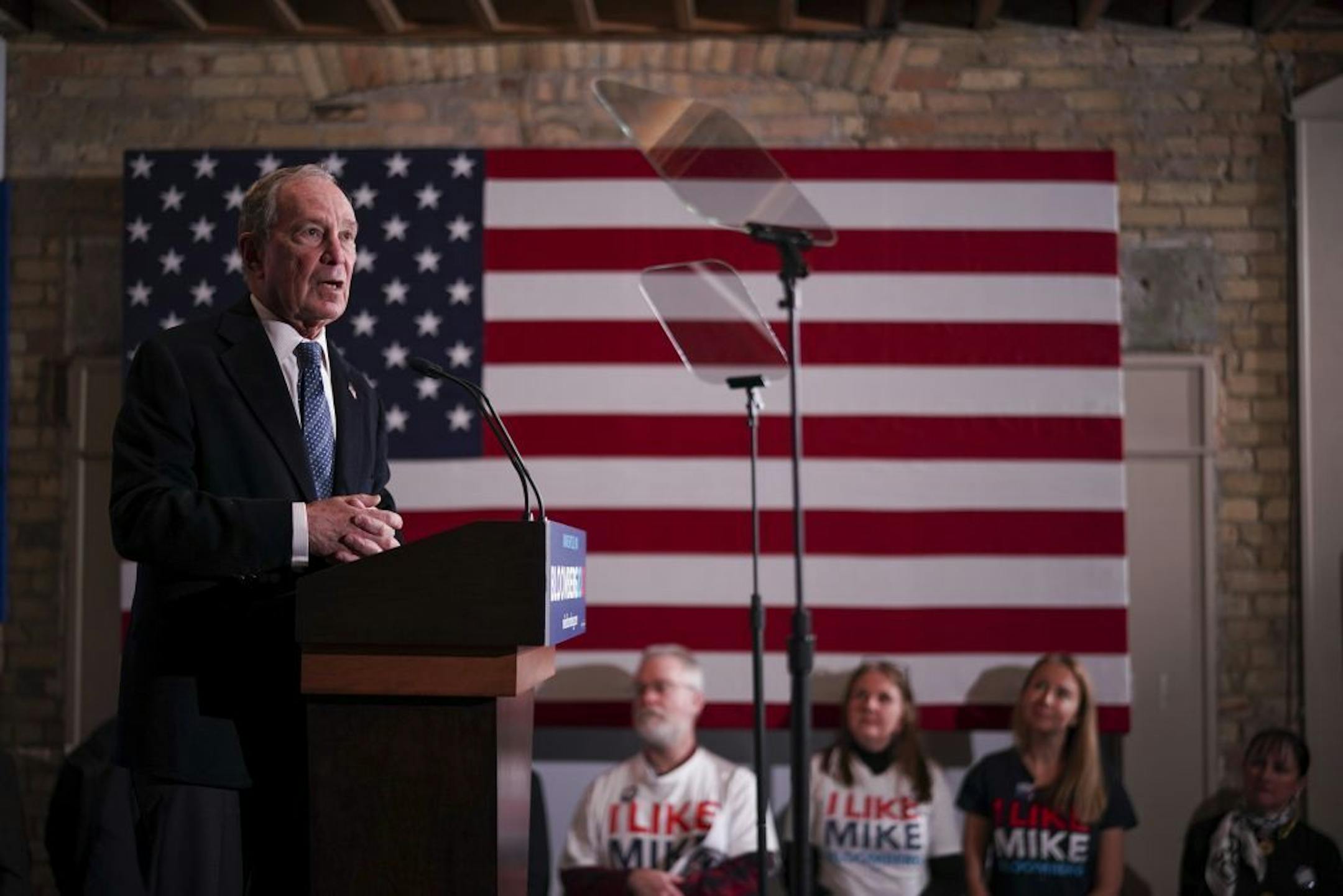 Democratic presidential candidate Michael Bloomberg addressed supporters at an event to open his first campaign office in the state.