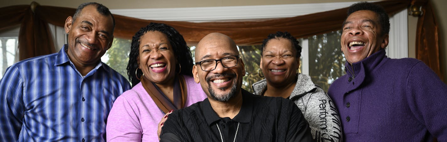 From left, siblings Fred, Jearlyn, Billy, Jevetta and J.D. Steele stood for a portrait on Friday, Dec. 6, 2019 at the home of Jevetta Steele in Golden Valley, Minn. ] Aaron Lavinsky &#x2022; aaron.lavinsky@startribune.com A look at the Steeles-- the five singing siblings who put together their annual Christmas show, which runs for two nights at the Fitzgerald. We attend a rehearsal on Friday, Dec. 6, 2019 at the home of Jevetta Steele in Golden Valley, Minn.