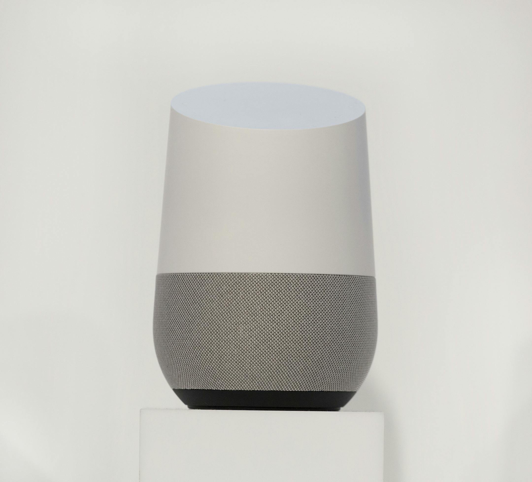 The Google Home is displayed at a Target media preview, Tuesday, Oct. 25, 2016, in New York. Target is building on last yearís successful holiday formula of luring shoppers with plenty of exclusives, clever marketing and exciting presentations. But itís more laser focused on luring shoppers with deals as it plans its attack to win back shoppers it lost in the spring and summer. (AP Photo/Mark Lennihan)