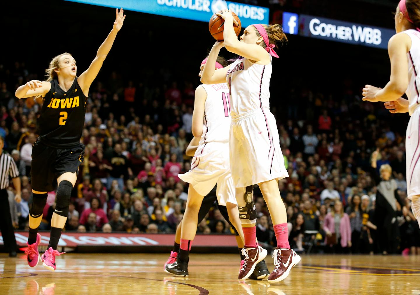 Gophers senior guard Rachel Banham hit this game-winner against Iowa.