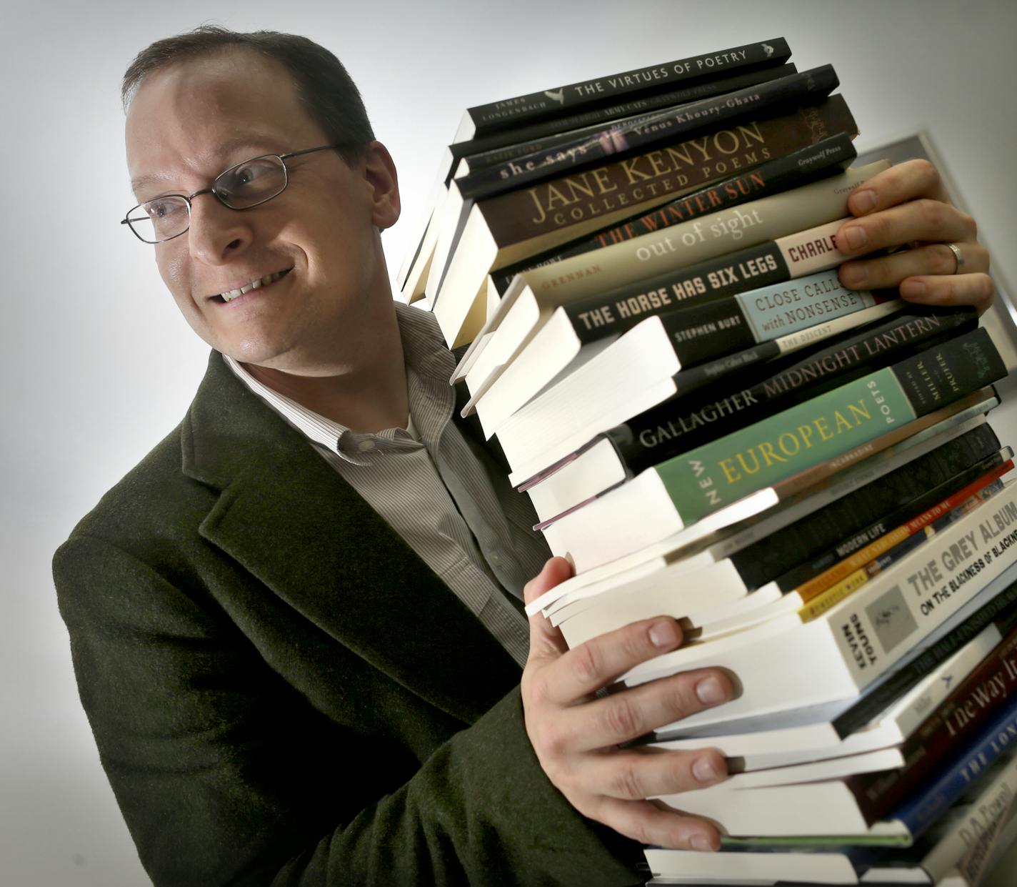 A profile of Graywolf Press's, executive editor, Jeff Shotts, "The guy behind the poetry."Books. He has acquired and edited for Graywolf, works that have won major prizes in the last five years, including the Pulitzer Prize and two Nobel winners. [ STAR TRIBUNE/TOM WALLACE Assignments #20028307A March 28, 2013 EXTRA INFORMATION SLUG: 823695 SHOTTS041413 EXTRA INFORMATION: Hertzel, Laurie