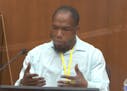 In this image from video, witness Donald Williams answers questions during the trial of former Minneapolis police officer Derek Chauvin.