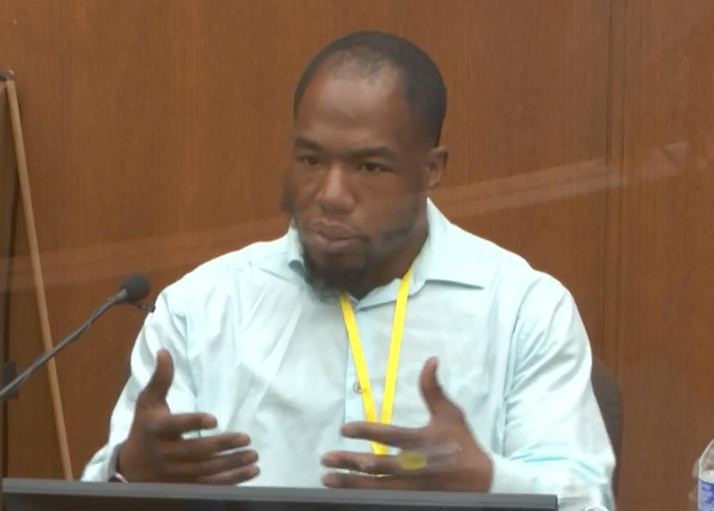 In this image from video, witness Donald Williams answers questions during the trial of former Minneapolis police officer Derek Chauvin.