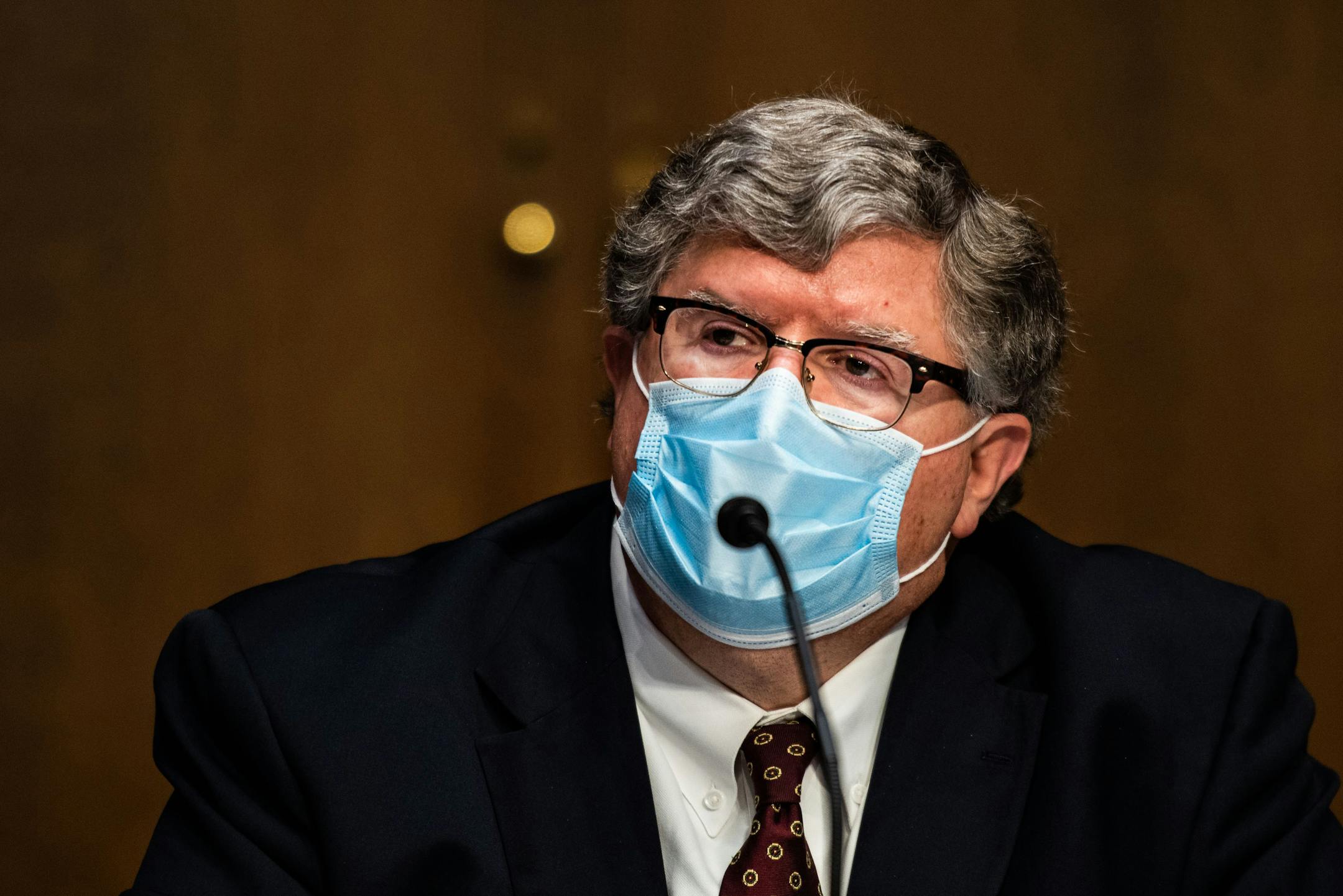 Brian Miller, the special inspector general the coronavirus pandemic recovery, at his confirmation hearing in Washington, May 5, 2020. A breakdown in the oversight of trillions of dollars of economic relief money spilled into public view on Friday night when the Treasury DepartmentÕs special inspector general for pandemic recovery said in a report that his powers to scrutinize funds had been curtailed this week after a decision by the Justice DepartmentÕs Office of Legal Counsel. (Salwan Georges/Pool via The New York Times)Ñ FOR EDITORIAL USE ONLY Ñ