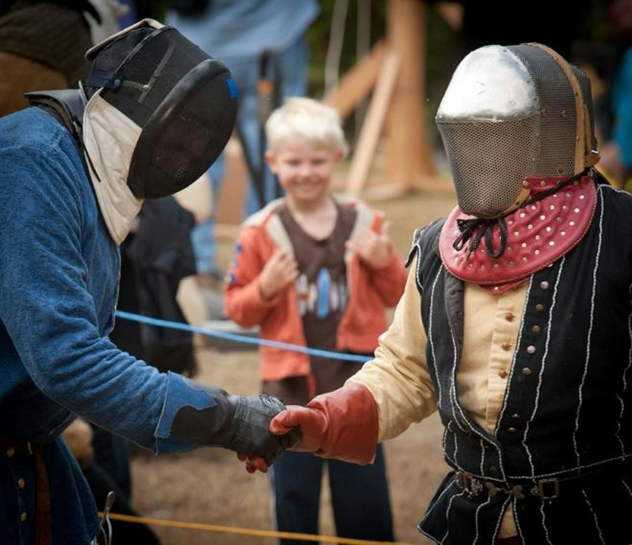 Volunteers demonstrated medieval combat at the 2011 Medieval Fair at Caponi Art Park in Eagan.