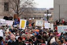 Thousands of Minnesota students and other supporters of gun control stood at the State Capitol for a rally as part of the national March for Our Lives
