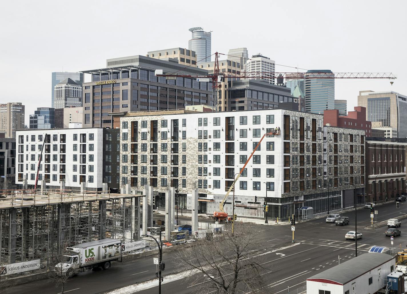 Sherman Associates&#x2019; East End project, a mixed-use development in Minneapolis, Jan. 19, 2018. The U.S. Bank Stadium, host of the upcoming Super Bowl, has brought a surge in development. (Tim Gruber/The New York Times) ORG XMIT: XNYT50