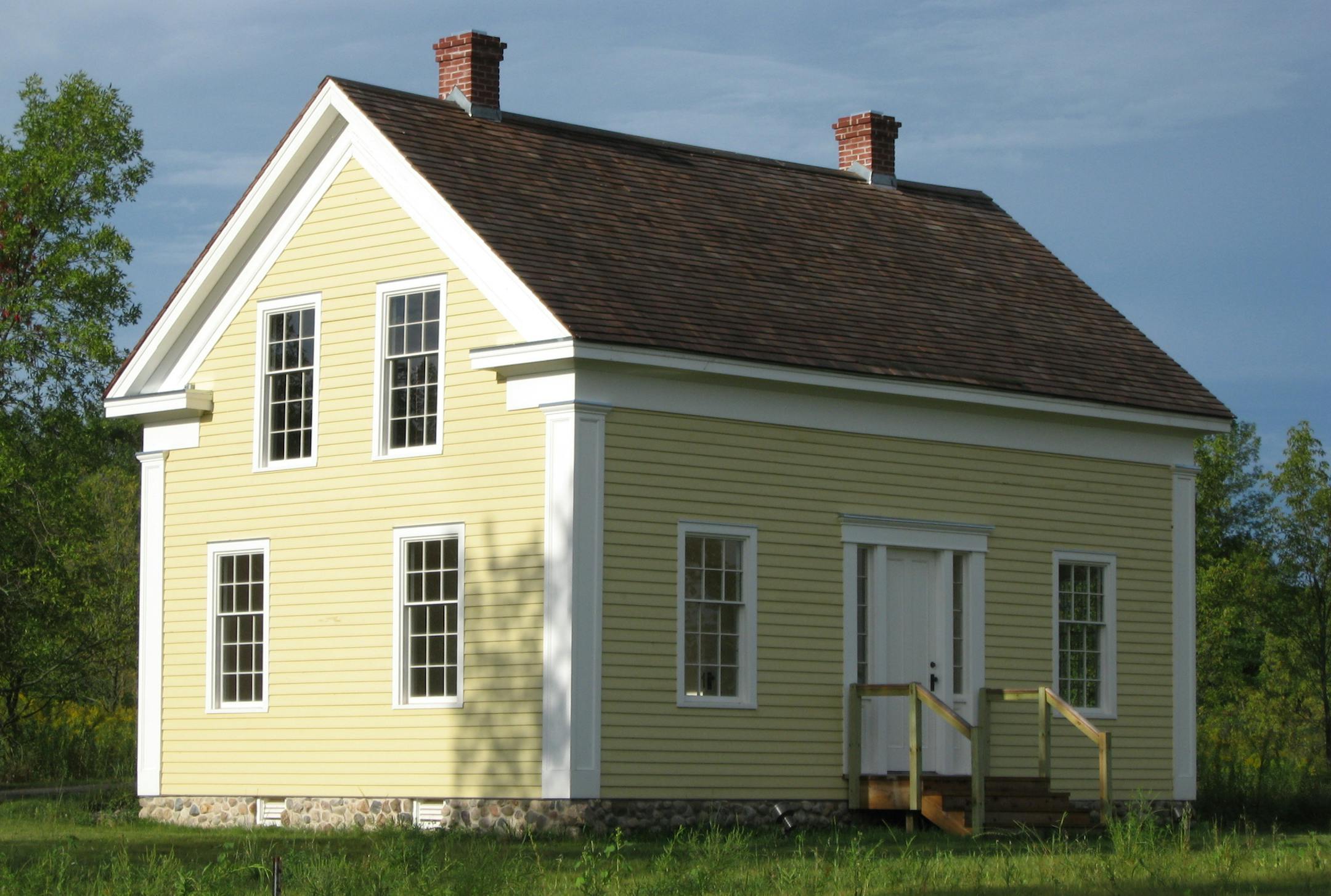 The Pierre Bottineau house stands in the Elm Creek Park Reserve in Maple Grove and Osseo. The house was built in 1854 and moved from its original location to this site in 2009. .