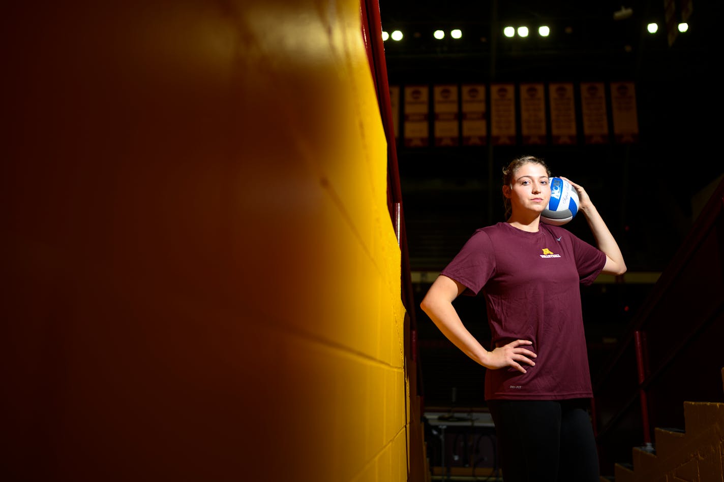 Regan Pittman, a 6-5 junior, leads the No. 7 Gophers with 59 blocks this season.