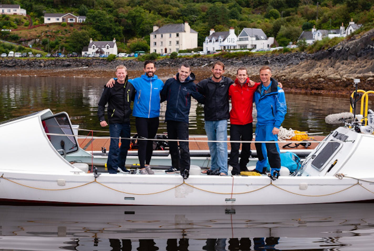 From left: Jamie Douglas-Hamilton, John Peterson, Andrew Towne, Cameron Bellamy, Colin O'Brady and Fiann Paul.