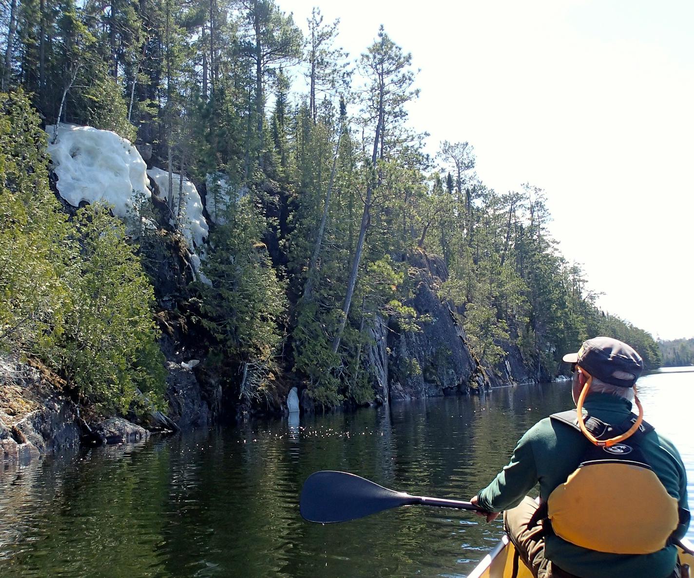 Remnants of winter were everywhere in Quetico.