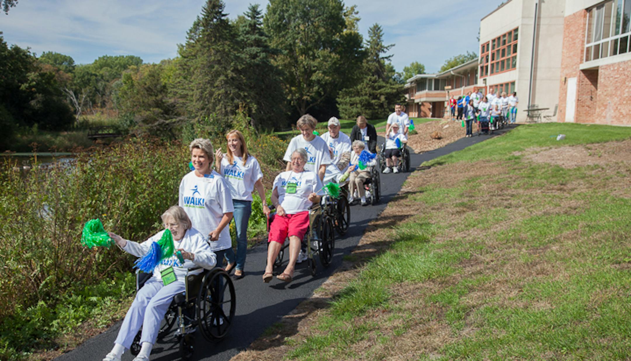 Fitness expert Chris Freytag kicked off the fifth annual “WALK! with Aegis Therapies” event in Wayzata.