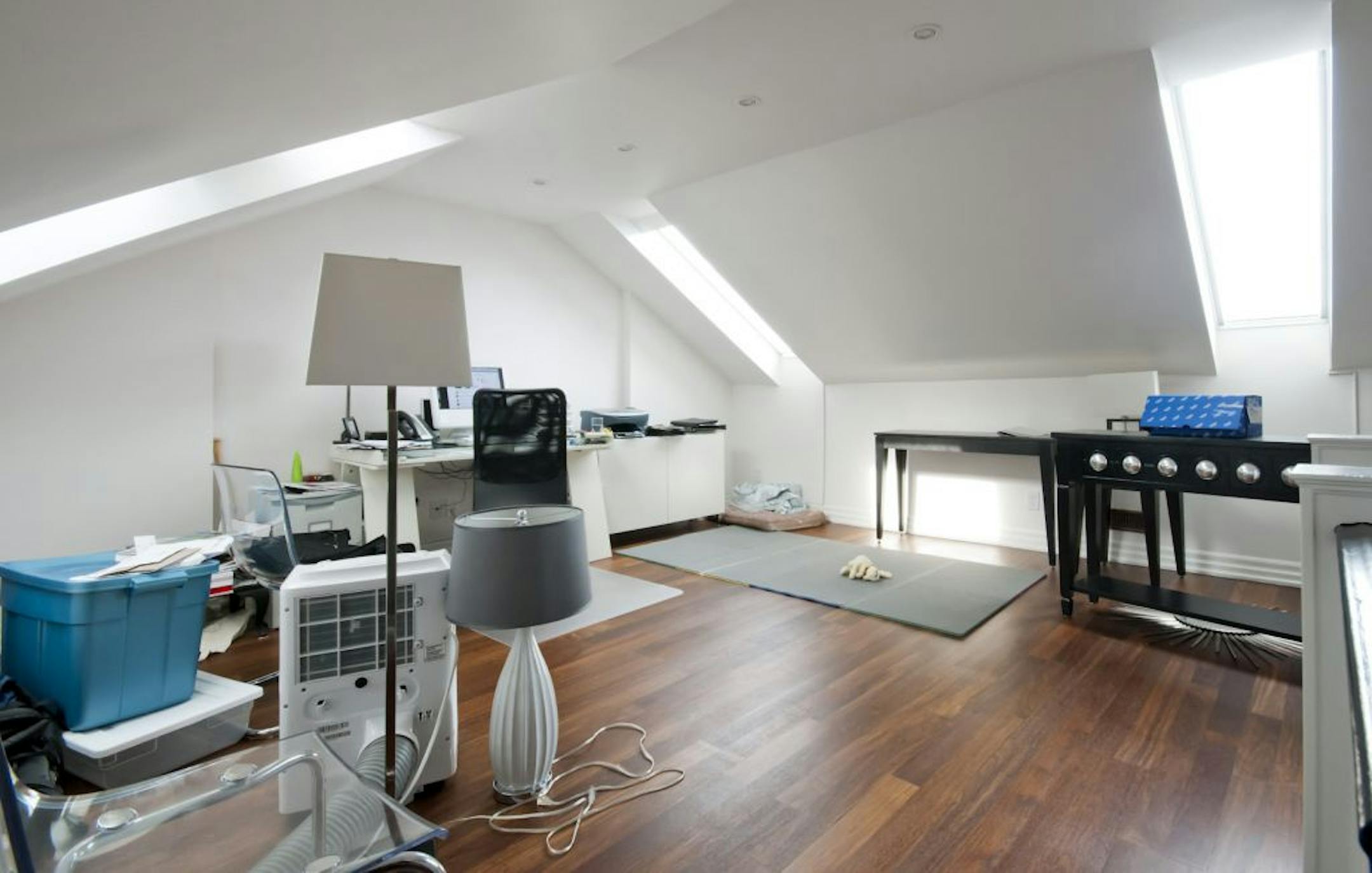 SH12F167CANDICETELLSALL June 25, 2012 -- This attic was roomy and filled with natural light, but the problem was how to make the most of the possibilities presented by the space.