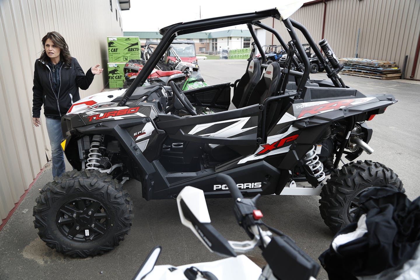 Polaris has paid a settlement regarding RZR 2014 to 2016 models. Pictured is a Polaris 2016 RZR turbo 1000 brought into Cannon Falls Sports for repairs after recall. (JERRY HOLT/Star Tribune file photo)