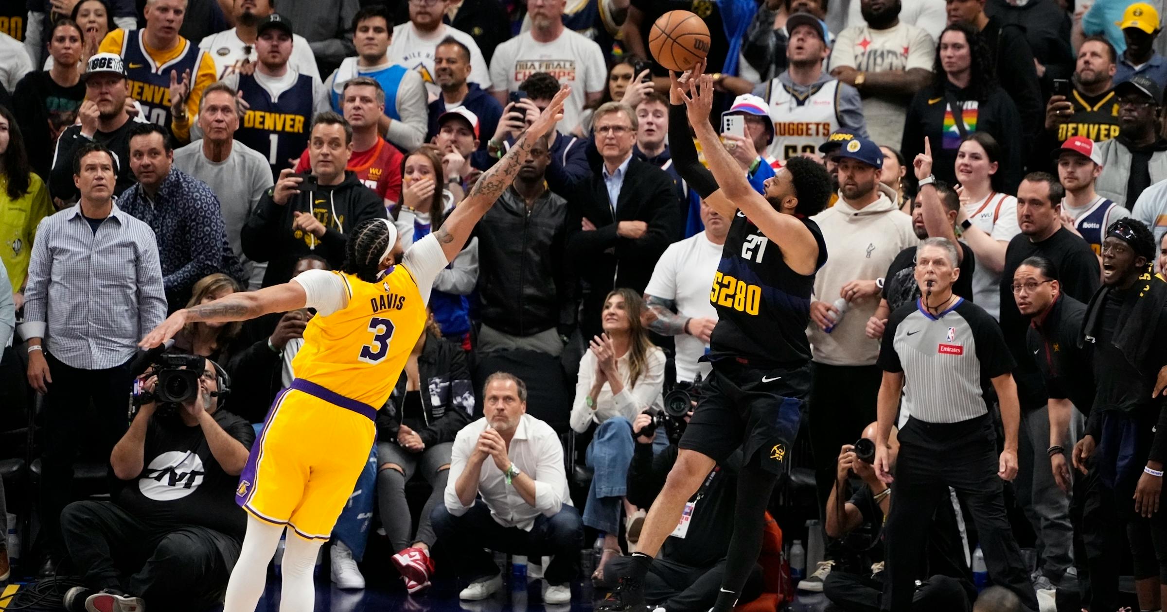 Jamal Murray sinks shot at buzzer to cap 20-point comeback and lead Nuggets past Lakers 101-99 Jamal Murray sinks shot at buzzer to cap 20-point comeback and lead Nuggets past Lakers 101-99