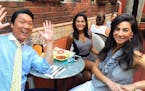 Jonathan Choe, formerly of FOX 9, Natasha Verma (middle) and Joy Lim Nakrin, former very popular KSTPer in Boston