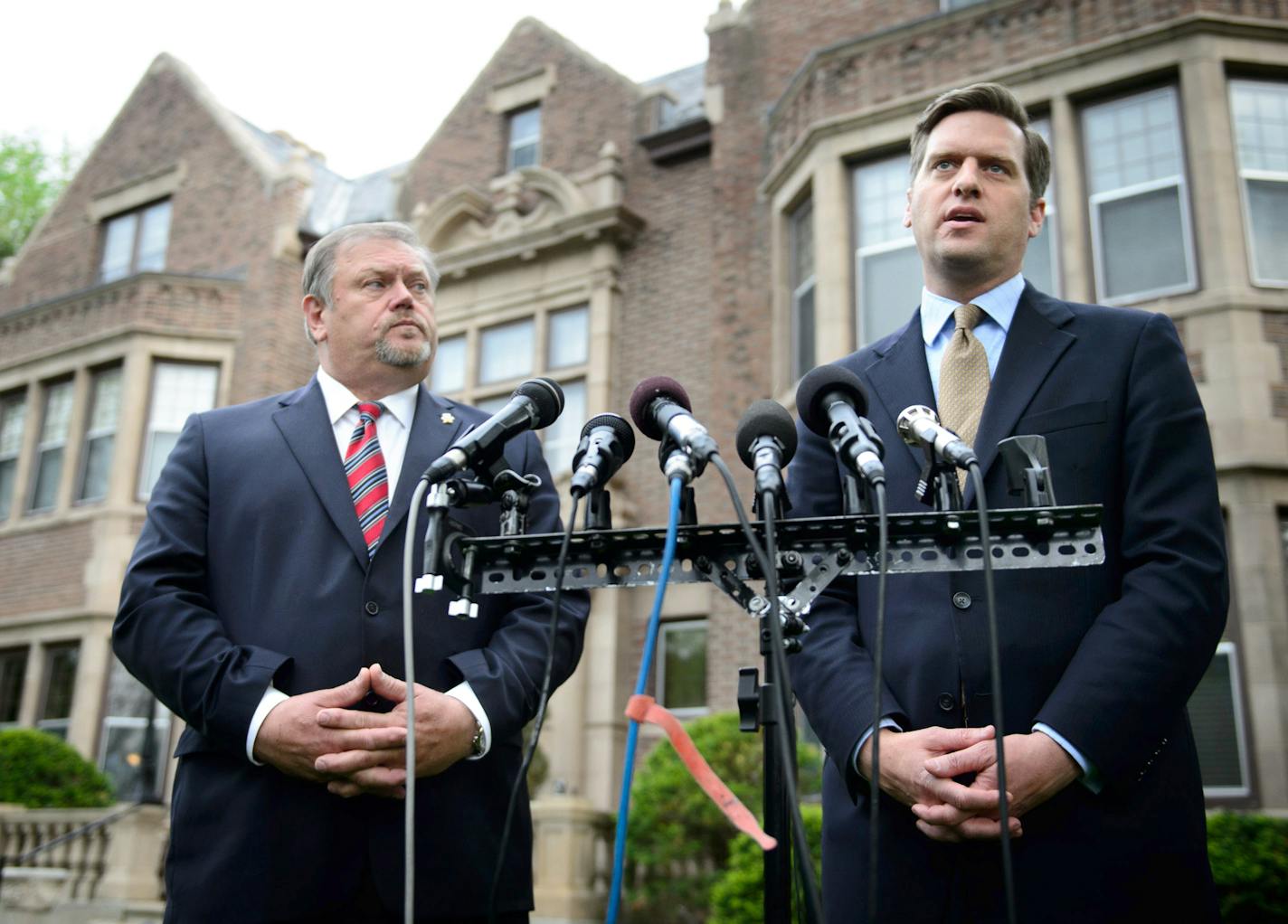 Senate Majority Leader Tom Bakk and House Speaker Kurt Daudt announced they were very close to an agreement on budget targets. ] GLEN STUBBE * gstubbe@startribune.com Friday, May 15, 2015 ORG XMIT: MIN1505151913131234