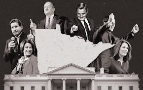 Since 1972, nine Minnesotans have run for president. Among them (left to right): Amy Klobuchar, Dean Phillips, Hubert Humphrey, Walter Mondale, Tim Pa