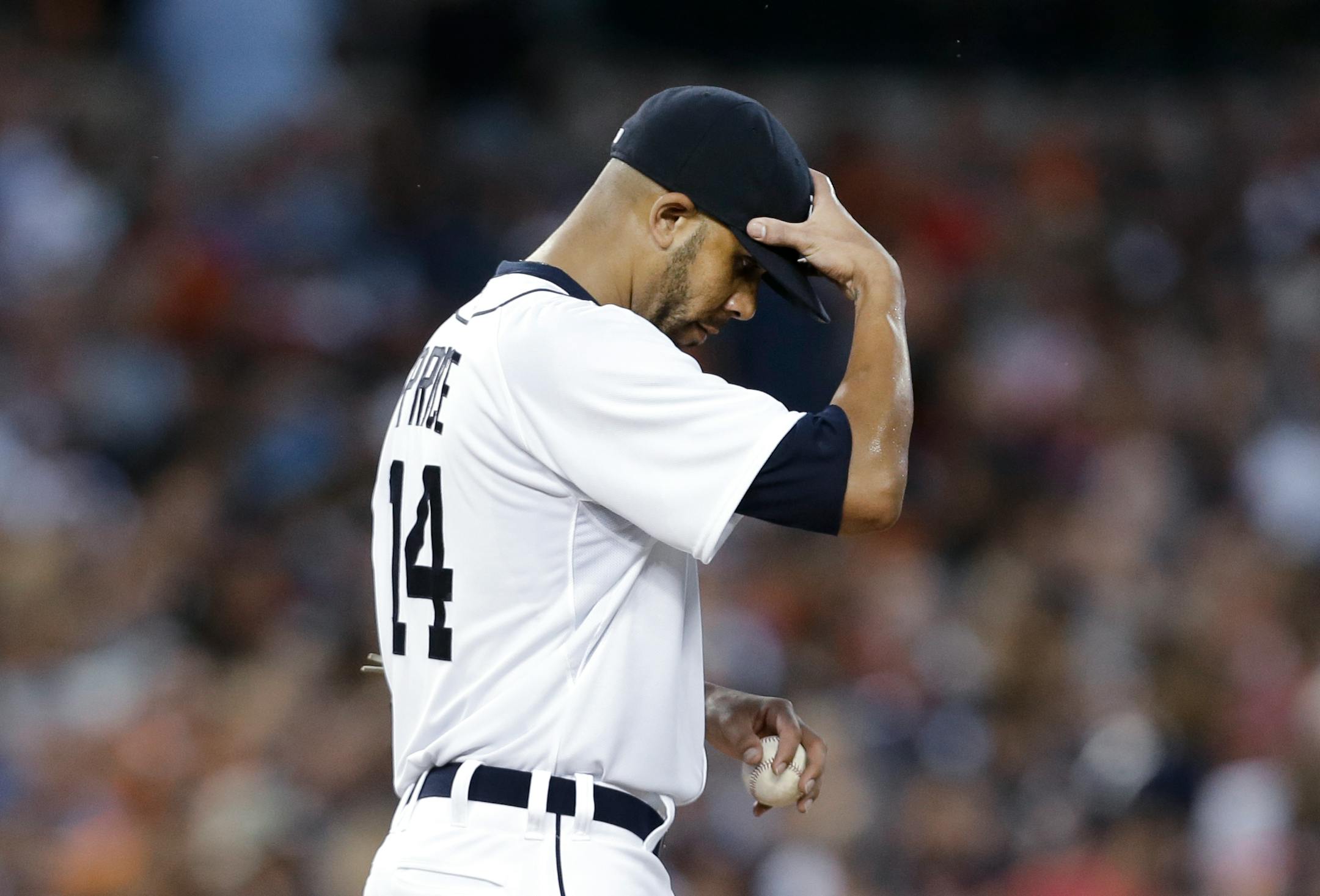 Detroit Tigers pitcher David Price, shown in August 2014.