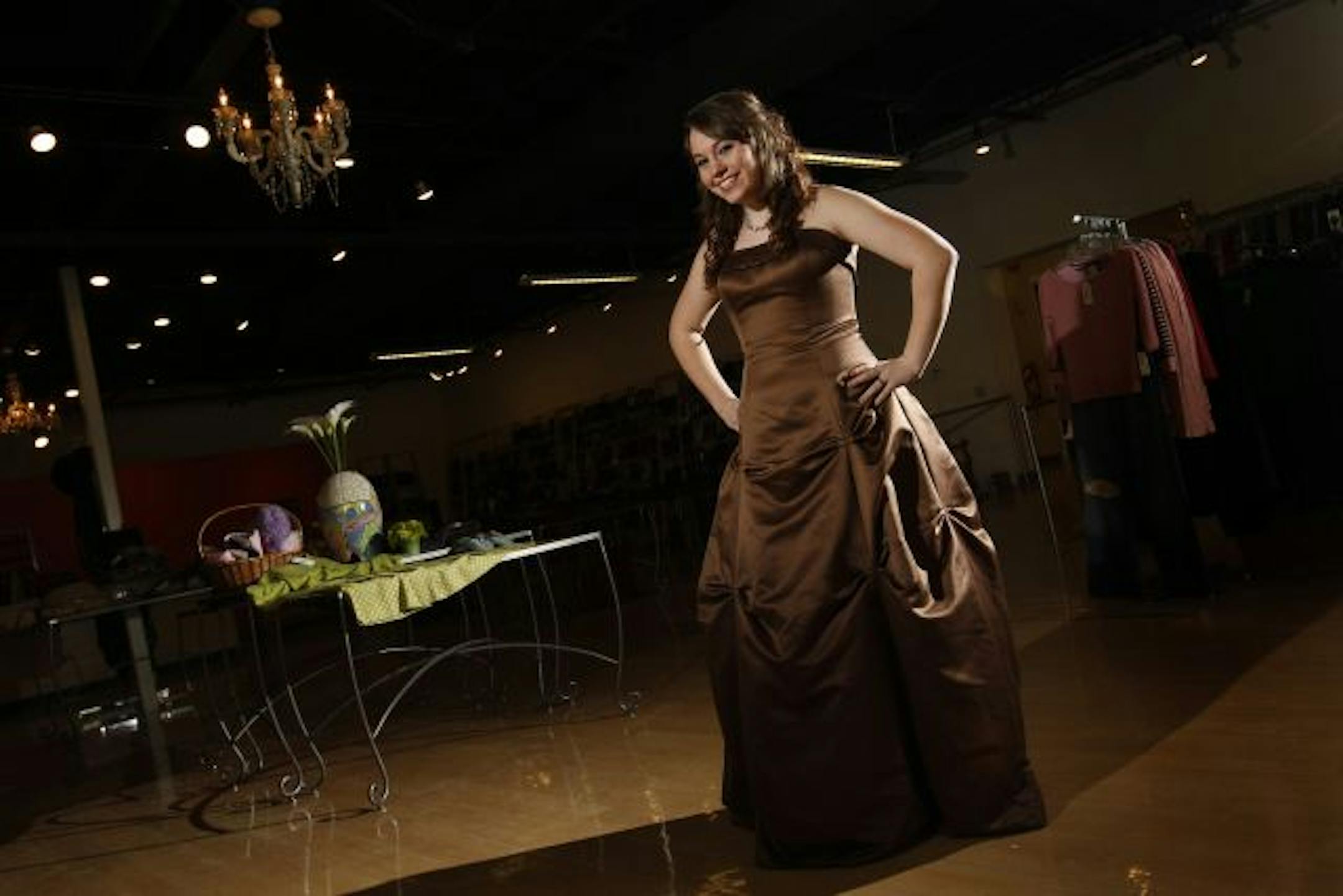Rachel Moen found this $68 gown at Second Debut in St. Louis Park and wore it to an inaugural ball in Washington.