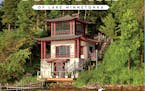 The Robbins-Scott pagoda-style boathouse on the cover of "Boathouses of Lake Minnetonka" by Karen Melvin and Melinda Nelson. The book explores the lor