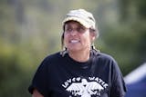 Winona Laduke attended the harvest on both Thursday and Friday.