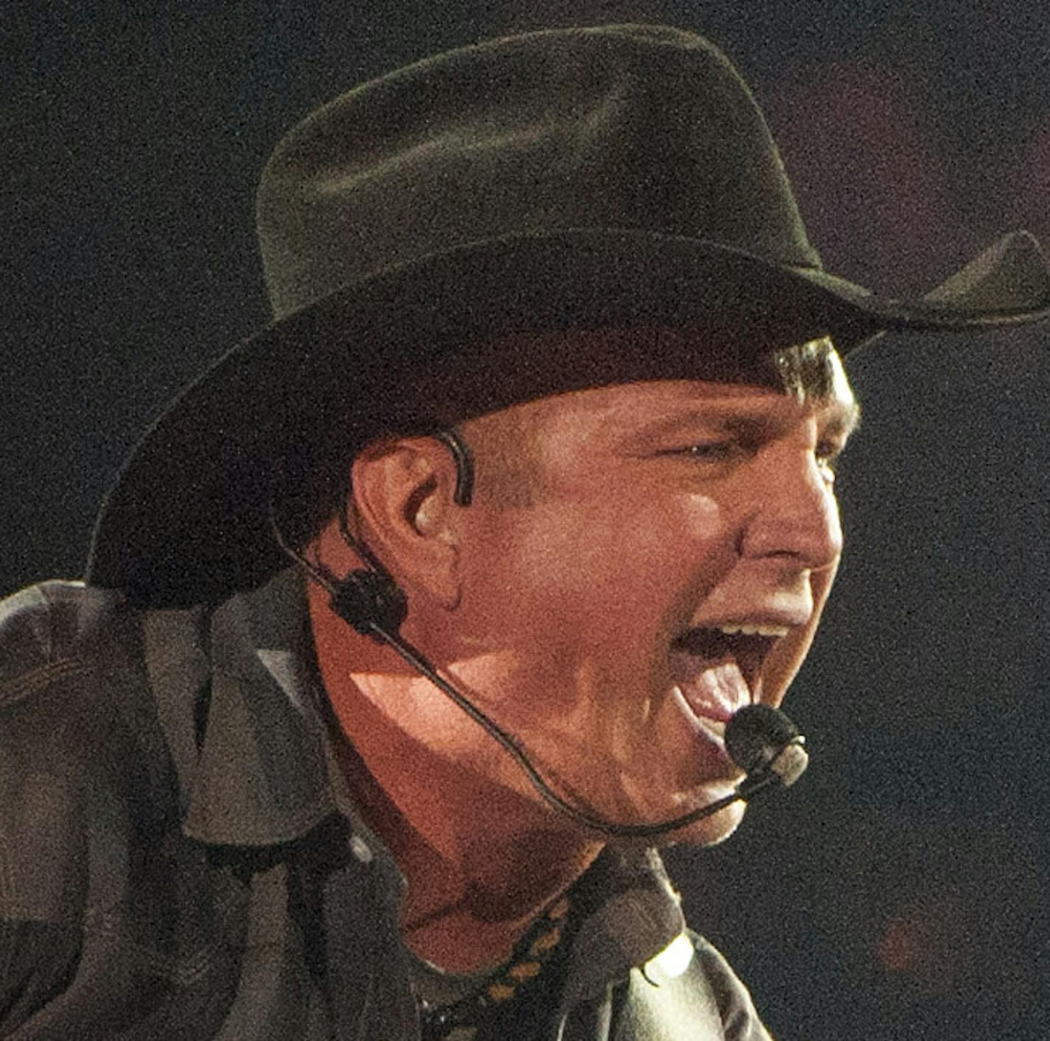 Country music star Garth Brooks kicks off his Garth Brooks World Tour at the Allstate Arena on Thursday, Sept. 4, 2014, in Rosemont, Ill. (Photo by Barry Brecheisen/Invision/AP)