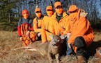 Saturday brought together four generations of hunters in northwestern Wisconsin. Norb Berg, right, of St. Paul, age 88, with, from left, great-grandso