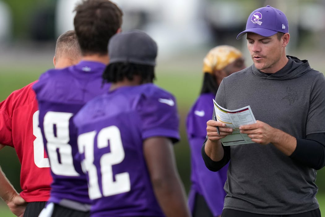 When Vikings coach Kevin O’Connell “starts talking ball, the passion for the game and the knowledge come through,” offensive coordinator Wes Phillips said.