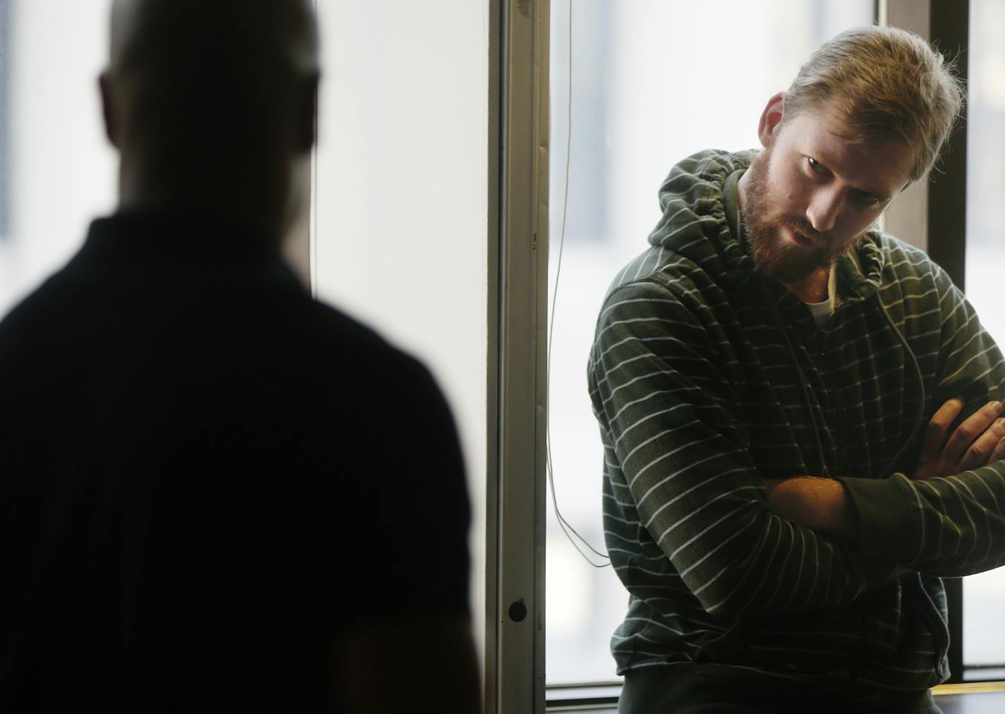 During crisis intervention training, police officers learn to deal with tense situations where citizens are undergoing mental duress. OfficerHector Mena-Carrion was learning to deal with someone portraying symptoms of schizophrenia , actor Dylan Olmsted.] Richard Tsong-Taatatarii@startribune.com