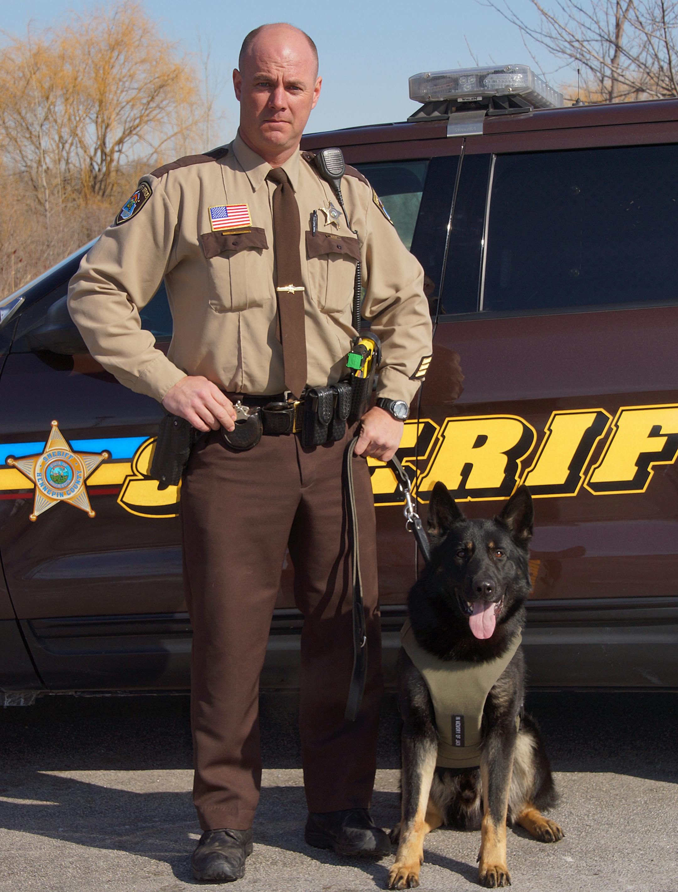 Hennepin County Sheriff's Deputy Jason Majeski and K-9 Jake.