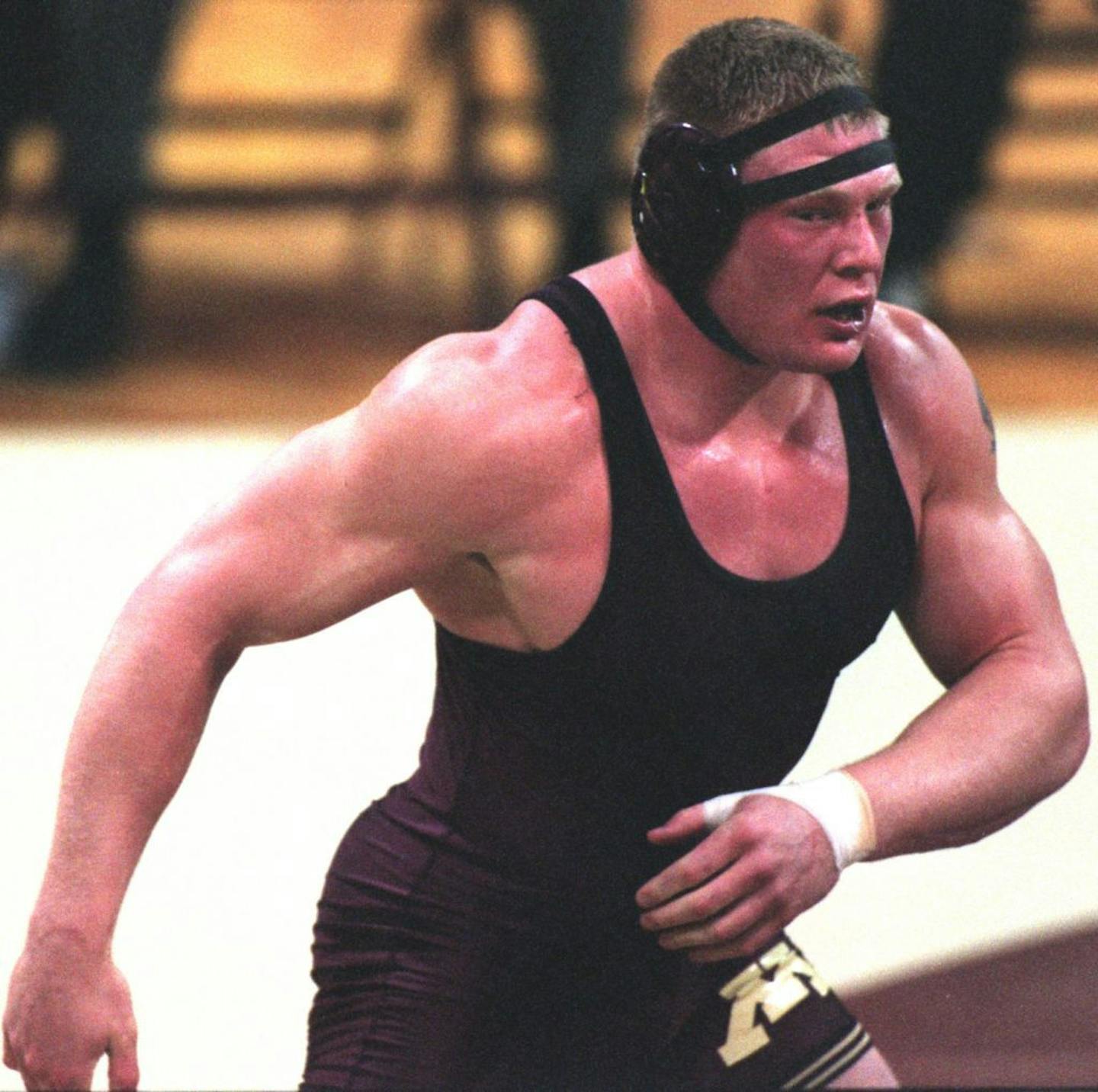 Gopher wrestler Brock Lesnar - Minneapolis - Sat. Jan. 29,2000 -- Gopher wrestler Brock Lesnar