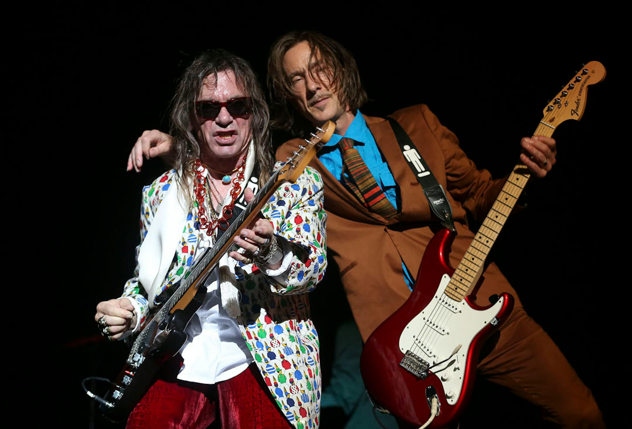 The Suburbs performed at MN Music on-a-Stick at the State Fair grandstand, with Beej Chaney, left, and Steve Brantseg.