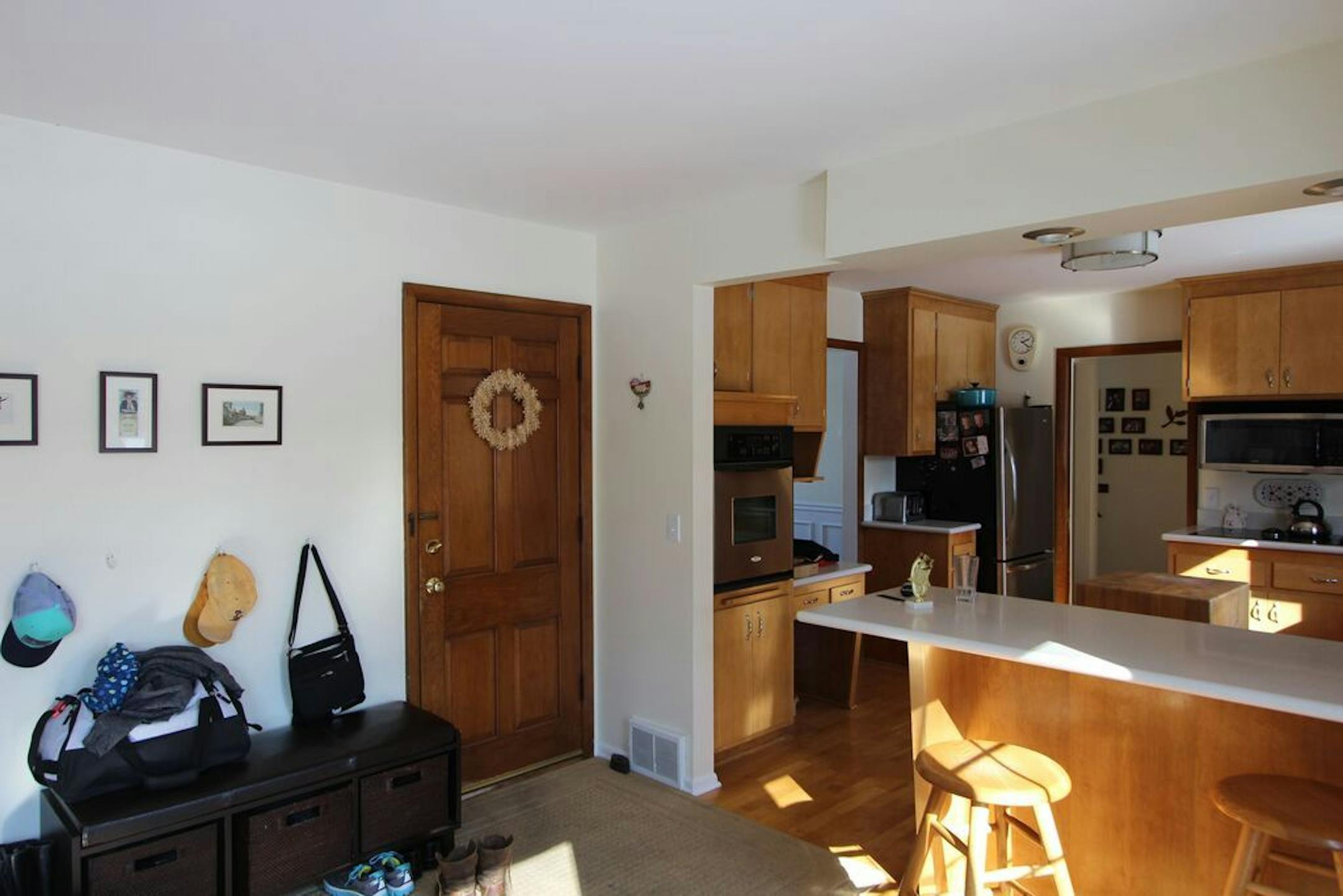 BEFORE: The home had no mudroom. You entered directly into the hearth room.