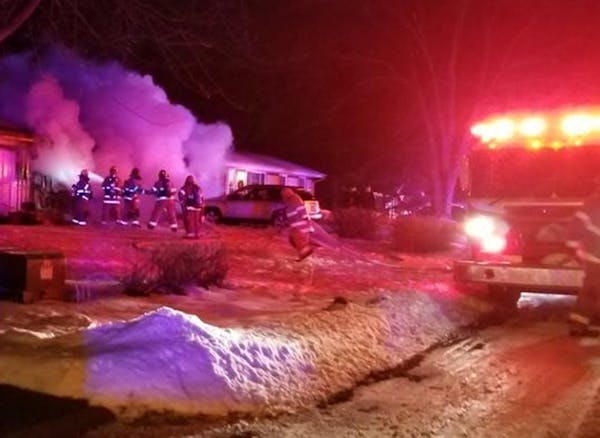 Maple Grove fire crews found heavy flames when they arrived on the 6700 block of N. Zinnia Lane and could not enter the home until they had fought the
