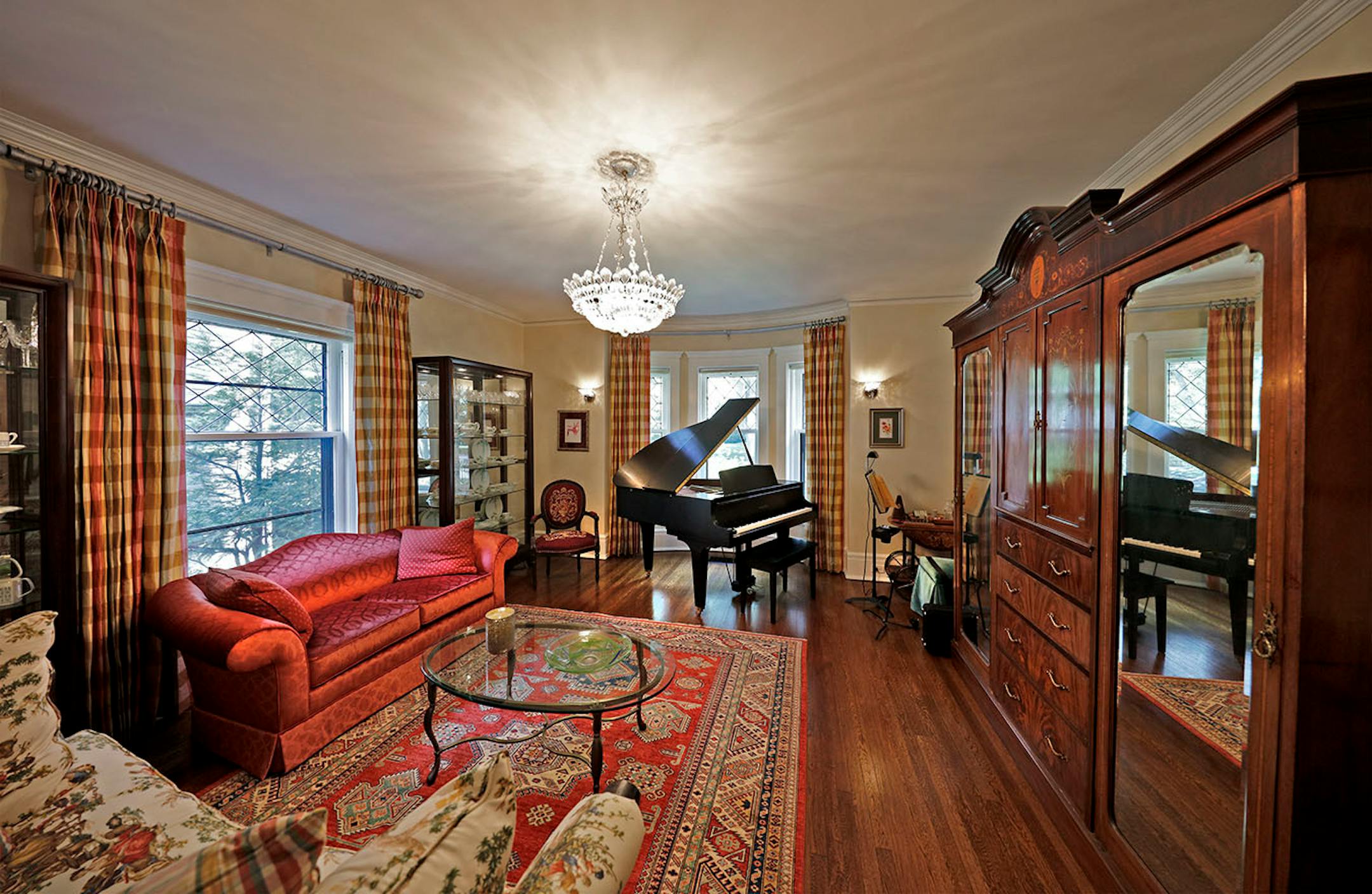 The music room, formerly the parlor.